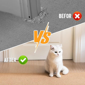 Carpet Protector for Pets - Cat Carpet Protector for Doorway, Anti Scratch Under Door Cat Scratch Protector Mat, Easy to Cut Plastic Carpet Scratch Stopper, Cat Scratch Guard Carpet