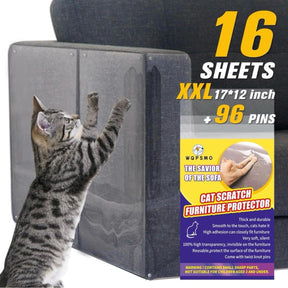 Anti Cat Scratch Furniture Protector,Couch Protector for Cats,Cat Scratch Guards for Furniture, Couch Corner Deterrent Guards from Cat Claws,Heavy- Duty Self-Adhesive Single Side,16Pack